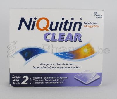 NIQUITIN CLEAR 14 MG 21 PLEISTERS (geneesmiddel)