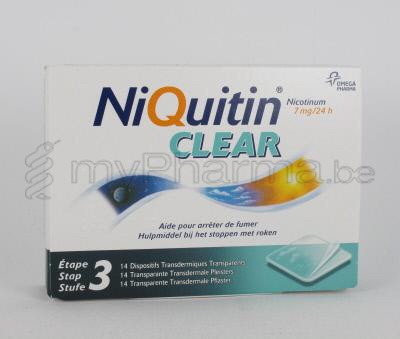 NIQUITIN CLEAR 7 MG 14 PLEISTERS (geneesmiddel)