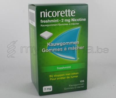 NICORETTE FRESHMINT 2 MG 105 KAUWGOMMEN (geneesmiddel)