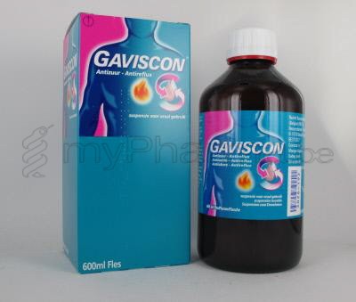 GAVISCON ANTIZUUR ANTIREFLUX 600 ML DRINKBARE SUSPENSIE (geneesmiddel)